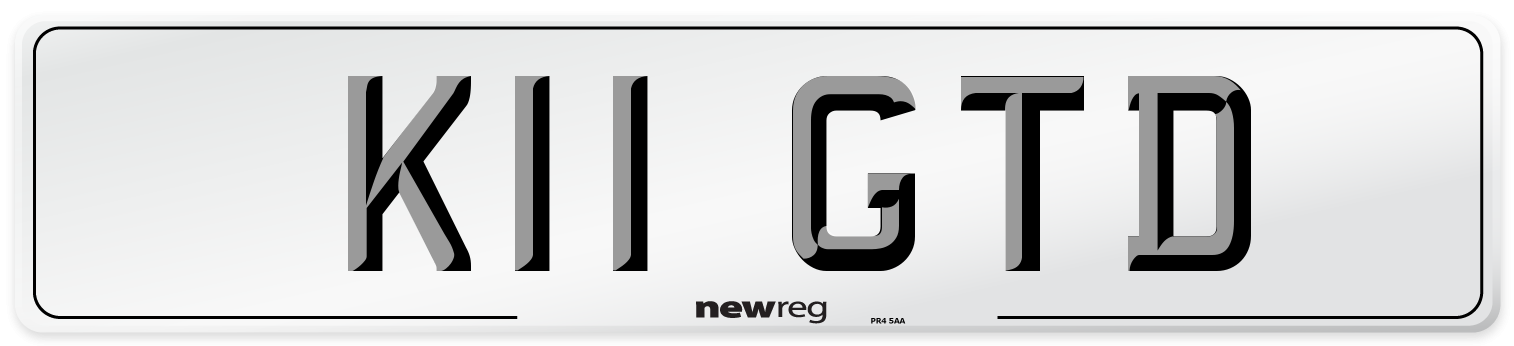 K11 GTD Number Plate from New Reg